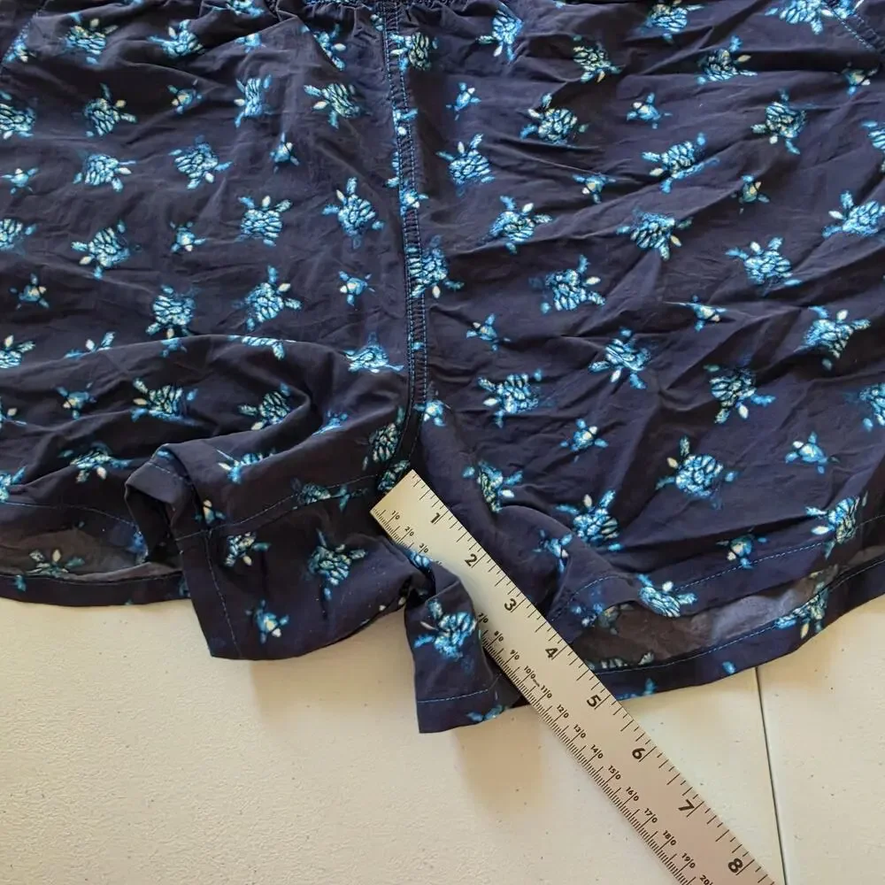 Patagonia Shorts Mens XL Blue Floral Print Barely Baggies Swim Nylon
